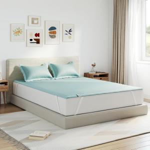 imageNovilla Summer Sleeping Pad Twin Size1 Cooling Mat1 PillowcaseSleeping Mat for 821quot MattressElastic BandageWashable ampamp Breathable Mattress Pad for Hot SleepersBlueBlue