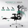 imageNovilla Ergonomic Office Chair  Adjustable Headrest ampamp Lumbar Support 3D Armrest Retractable Footrest Mesh High Back Gaming Chair in GreyBlack