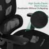 imageNovilla Ergonomic Office Chair  Adjustable Headrest ampamp Lumbar Support 3D Armrest Retractable Footrest Mesh High Back Gaming Chair in GreyBlack