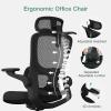 imageNovilla Ergonomic Office Chair High Back Gaming Chair with Thick Molded Foam Cushion Adjustable Lumbar Support Swivel Computer Gaming Desk Chair with Adjustable Headrest and Flipup Armrests GreyBlack