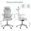 imageNovilla Ergonomic Office Chair High Back Gaming Chair with Thick Molded Foam Cushion Adjustable Lumbar Support Swivel Computer Gaming Desk Chair with Adjustable Headrest and Flipup Armrests GreyGrey