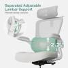 imageNovilla Ergonomic Office Chair High Back Gaming Chair with Thick Molded Foam Cushion Adjustable Lumbar Support Swivel Computer Gaming Desk Chair with Adjustable Headrest and Flipup Armrests GreyGrey