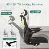imageNovilla Ergonomic Office Chair High Back Gaming Chair with Thick Molded Foam Cushion Adjustable Lumbar Support Swivel Computer Gaming Desk Chair with Adjustable Headrest and Flipup Armrests GreyBlack