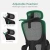 imageNovilla Ergonomic Office Chair High Back Gaming Chair with Thick Molded Foam Cushion Adjustable Lumbar Support Swivel Computer Gaming Desk Chair with Adjustable Headrest and Flipup Armrests GreyBlack