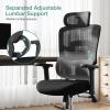 imageNovilla Ergonomic Office Chair High Back Mesh Gaming Chair with Adjustable Lumbar Support Swivel Big and Tall Office Chair with Adjustable 2D Headrest and 3D Armrests Black