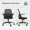 imageNovilla Home Office Computer Desk Chair High Back Ergonomic Desk Chair with Adjustable Lumbar Support and Height Swivel Task Chair with Flipup Armrests Black