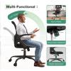 imageNovilla Home Office Computer Desk Chair High Back Ergonomic Desk Chair with Adjustable Lumbar Support and Height Swivel Task Chair with Flipup Armrests Black