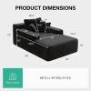 imageNovilla Oversized Chaise Lounge Indoor Corduroy Cloud Couch Boneless Chaise Lounge Chair Indoor Deep Seat Reading Chair 66L x 46W Boneless Couches for Living Room No Assembly Required BlackBlack