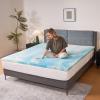 imageNovilla King Memory Foam Mattress Topper 2 Inch Cooling Gel Infused Ventilated Pressure Relief Pad Soft Comfort for Sofa RV Camper Dorm RoomBlue