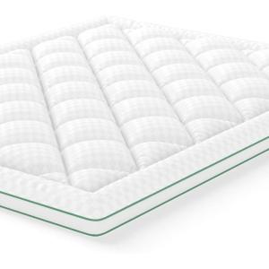 imageNovilla King Memory Foam Mattress Topper 2 Inch Cooling Gel Infused Ventilated Pressure Relief Pad Soft Comfort for Sofa RV Camper Dorm RoomWhite