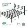 imageNovilla Queen Bed Frame with Headboard and Footboard 14 Inch Metal Platform Bed Frame Queen Size Large Storage Space Strong Metal Slats Support Mattress Foundation No Box Spring Needed