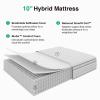 imageNovilla 12 Inch King Size Mattress in a Box Hypoallergenic amp Back Pain Relief Hybrid King Mattresses with Smarts Coils Fiberglass Free CertiPURUS Certified Colchones No Box Spring NeededTwin