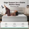 imageNovilla 12 Inch King Size Mattress in a Box Hypoallergenic amp Back Pain Relief Hybrid King Mattresses with Smarts Coils Fiberglass Free CertiPURUS Certified Colchones No Box Spring NeededTwin