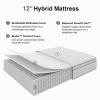 imageNovilla 12 Inch King Size Mattress in a Box Hypoallergenic amp Back Pain Relief Hybrid King Mattresses with Smarts Coils Fiberglass Free CertiPURUS Certified Colchones No Box Spring NeededCalifornia King