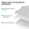 imageNovilla Queen Mattress Topper Extra Thick Pillow Top Mattress Pad Down Alternative Fill Breathable Cotton Cover 821 Deep Pocket Soft Bed Topper for Back Pain ReliefOatmeal