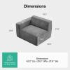 imageNovilla 1177 Modular Sectional Sofa No Assembly Cloud Sectional Couch with Smarts Coil Support Chenille Fabric U Shape Boneless Couch for Living Room Apartment Dark Gray 3 Seat w 2 OttomanDark Gray