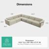 imageNovilla 1177 Modular Sectional Sofa No Assembly Cloud Sectional Couch with Smarts Coil Support Chenille Fabric U Shape Boneless Couch for Living Room Apartment Dark Gray 3 Seat w 2 OttomanBeige