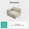 imageNovilla 1177 Modular Sectional Sofa No Assembly Cloud Sectional Couch with Smarts Coil Support Chenille Fabric U Shape Boneless Couch for Living Room Apartment Dark Gray 3 Seat w 2 OttomanBeige