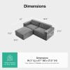 imageNovilla 1177 Modular Sectional Sofa No Assembly Cloud Sectional Couch with Smarts Coil Support Chenille Fabric U Shape Boneless Couch for Living Room Apartment Dark Gray 3 Seat w 2 OttomanDark Gray