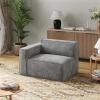 imageNovilla 1177 Modular Sectional Sofa No Assembly Cloud Sectional Couch with Smarts Coil Support Chenille Fabric U Shape Boneless Couch for Living Room Apartment Dark Gray 3 Seat w 2 OttomanDark Gray