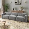imageNovilla 1177 Modular Sectional Sofa No Assembly Cloud Sectional Couch with Smarts Coil Support Chenille Fabric U Shape Boneless Couch for Living Room Apartment Dark Gray 3 Seat w 2 OttomanDark Gray