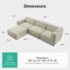imageNovilla 1177 Modular Sectional Sofa No Assembly Cloud Sectional Couch with Smarts Coil Support Chenille Fabric U Shape Boneless Couch for Living Room Apartment Dark Gray 3 Seat w 2 OttomanBeige