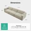 imageNovilla 1177 Modular Sectional Sofa No Assembly Cloud Sectional Couch with Smarts Coil Support Chenille Fabric U Shape Boneless Couch for Living Room Apartment Dark Gray 3 Seat w 2 OttomanBeige