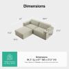 imageNovilla 1177 Modular Sectional Sofa No Assembly Cloud Sectional Couch with Smarts Coil Support Chenille Fabric U Shape Boneless Couch for Living Room Apartment Dark Gray 3 Seat w 2 OttomanBeige
