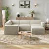 imageNovilla 1177 Modular Sectional Sofa No Assembly Cloud Sectional Couch with Smarts Coil Support Chenille Fabric U Shape Boneless Couch for Living Room Apartment Dark Gray 3 Seat w 2 OttomanBeige
