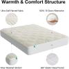 imageNovilla Full Flannel Mattress Topper Ultra Soft Faux Fur Mattress Pad with Deep Pocket Quilted Thickened Warm Bed Topper for Winter Fits 821 Mattress Machine Washable WhiteWhite