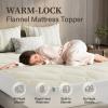 imageNovilla Full Flannel Mattress Topper Ultra Soft Faux Fur Mattress Pad with Deep Pocket Quilted Thickened Warm Bed Topper for Winter Fits 821 Mattress Machine Washable WhiteWhite