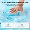 imageNovilla Mattress Topper Queen Size  2 Inch Cooling Memory Foam Mattress Topper SlowRebound Pressure Relief Soft ComfortBlue