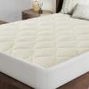 imageNovilla Full Flannel Mattress Topper Ultra Soft Faux Fur Mattress Pad with Deep Pocket Quilted Thickened Warm Bed Topper for Winter Fits 821 Mattress Machine Washable WhiteWhite