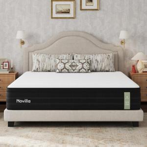 imageNovilla 12 Inch Queen Mattress Cooling Queen Hybrid Mattress with Upgraded Individual Coils amp Gel Memory Foam Enhanced Support Reinforced Edge Motion Isolation Pressure Relief CertiPURUSKing US Standard