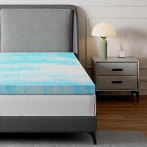imageNovilla Mattress Topper Queen Size  2 Inch Cooling Memory Foam Mattress Topper SlowRebound Pressure Relief Soft ComfortBlue