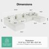 imageNovilla 106 Modular Sectional Sofa Modern Cloud Sectional Couch with Smarts Coil Support LShape Boneless Couch for Living Room Apartments Bedroom No Assembly Required 3 Seat w 1 OttomanBeige