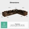 imageNovilla 106 Modular Sectional Sofa Modern Cloud Sectional Couch with Smarts Coil Support LShape Boneless Couch for Living Room Apartments Bedroom No Assembly Required 3 Seat w 1 OttomanBrown