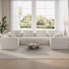 imageNovilla 106 Modular Sectional Sofa Modern Cloud Sectional Couch with Smarts Coil Support LShape Boneless Couch for Living Room Apartments Bedroom No Assembly Required 3 Seat w 1 OttomanBeige