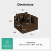 imageNovilla 106 Modular Sectional Sofa Modern Cloud Sectional Couch with Smarts Coil Support LShape Boneless Couch for Living Room Apartments Bedroom No Assembly Required 3 Seat w 1 OttomanBrown