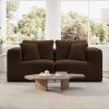 imageNovilla 106 Modular Sectional Sofa Modern Cloud Sectional Couch with Smarts Coil Support LShape Boneless Couch for Living Room Apartments Bedroom No Assembly Required 3 Seat w 1 OttomanBrown