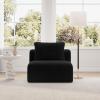 imageNovilla 106 Modular Sectional Sofa Modern Cloud Sectional Couch with Smarts Coil Support LShape Boneless Couch for Living Room Apartments Bedroom No Assembly Required 3 Seat w 1 OttomanBlack