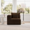 imageNovilla 106 Modular Sectional Sofa Modern Cloud Sectional Couch with Smarts Coil Support LShape Boneless Couch for Living Room Apartments Bedroom No Assembly Required 3 Seat w 1 OttomanBrown