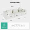 imageNovilla 106 Modular Sectional Sofa Modern Cloud Sectional Couch with Smarts Coil Support LShape Boneless Couch for Living Room Apartments Bedroom No Assembly Required 3 Seat w 1 OttomanBeige