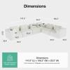 imageNovilla 106 Modular Sectional Sofa Modern Cloud Sectional Couch with Smarts Coil Support LShape Boneless Couch for Living Room Apartments Bedroom No Assembly Required 3 Seat w 1 OttomanBeige
