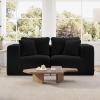imageNovilla 106 Modular Sectional Sofa Modern Cloud Sectional Couch with Smarts Coil Support LShape Boneless Couch for Living Room Apartments Bedroom No Assembly Required 3 Seat w 1 OttomanBlack