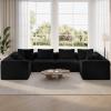 imageNovilla 106 Modular Sectional Sofa Modern Cloud Sectional Couch with Smarts Coil Support LShape Boneless Couch for Living Room Apartments Bedroom No Assembly Required 3 Seat w 1 OttomanBlack