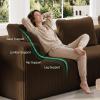 imageNovilla 106 Modular Sectional Sofa Modern Cloud Sectional Couch with Smarts Coil Support LShape Boneless Couch for Living Room Apartments Bedroom No Assembly Required 3 Seat w 1 OttomanBrown