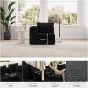 imageNovilla 106 Modular Sectional Sofa Modern Cloud Sectional Couch with Smarts Coil Support LShape Boneless Couch for Living Room Apartments Bedroom No Assembly Required 3 Seat w 1 OttomanBlack