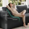 imageNovilla 106 Modular Sectional Sofa Modern Cloud Sectional Couch with Smarts Coil Support LShape Boneless Couch for Living Room Apartments Bedroom No Assembly Required 3 Seat w 1 OttomanDark Gray