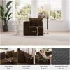 imageNovilla 106 Modular Sectional Sofa Modern Cloud Sectional Couch with Smarts Coil Support LShape Boneless Couch for Living Room Apartments Bedroom No Assembly Required 3 Seat w 1 OttomanBrown